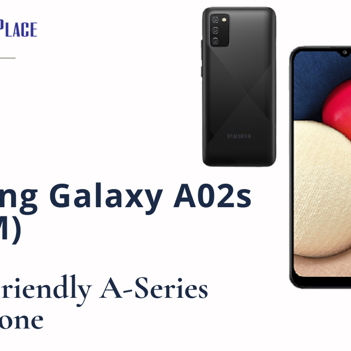 Samsung Galaxy A02s (A025M) smartphone in black showing front display and triple rear camera