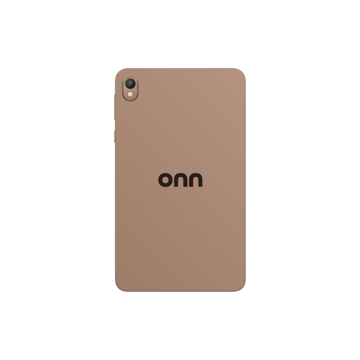 Onn 7-inch tablet back, mocha finish with Onn logo