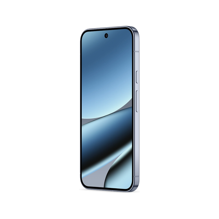 Google Pixel 10 Pro XL smartphone in Moonstone, side profile view with buttons