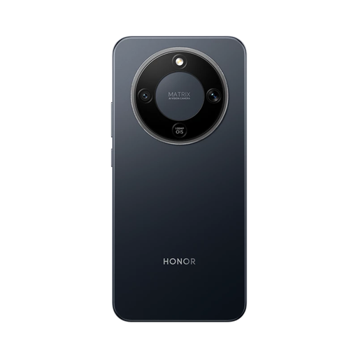 Midnight Black 5G unlocked smartphone back view with dual-camera module