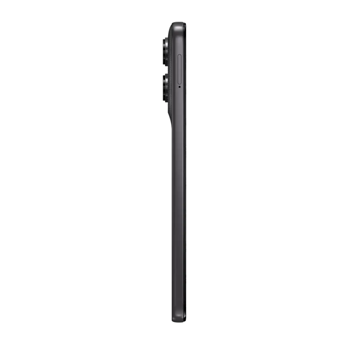 Motorola smartphone dark side profile with buttons and slim frame