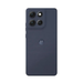 Motorola smartphone, dark blue back panel with quad camera array and Moto logo