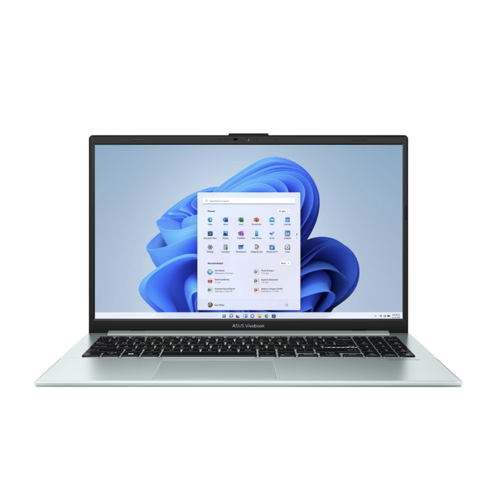ASUS Vivobook Go 15 laptop, light gray open with 15.6-inch display