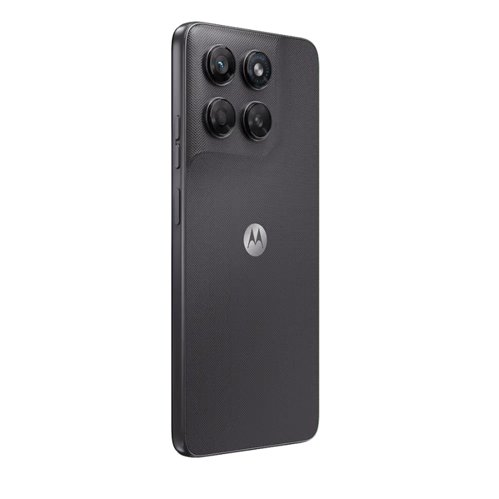 Motorola smartphone back panel in dark with textured finish and quad camera cluster