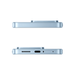 Light blue smartphone top and bottom views showing camera bump and ports.