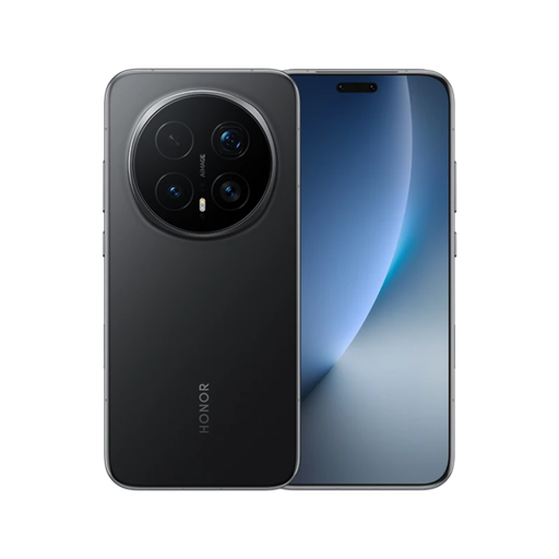 Honor Magic 8 Pro 5G smartphone, black, front and back views