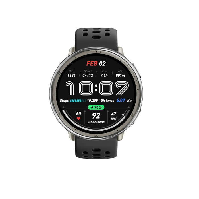 Amazfit Active 2 Smart Watch 44mm Black Silicone (New)