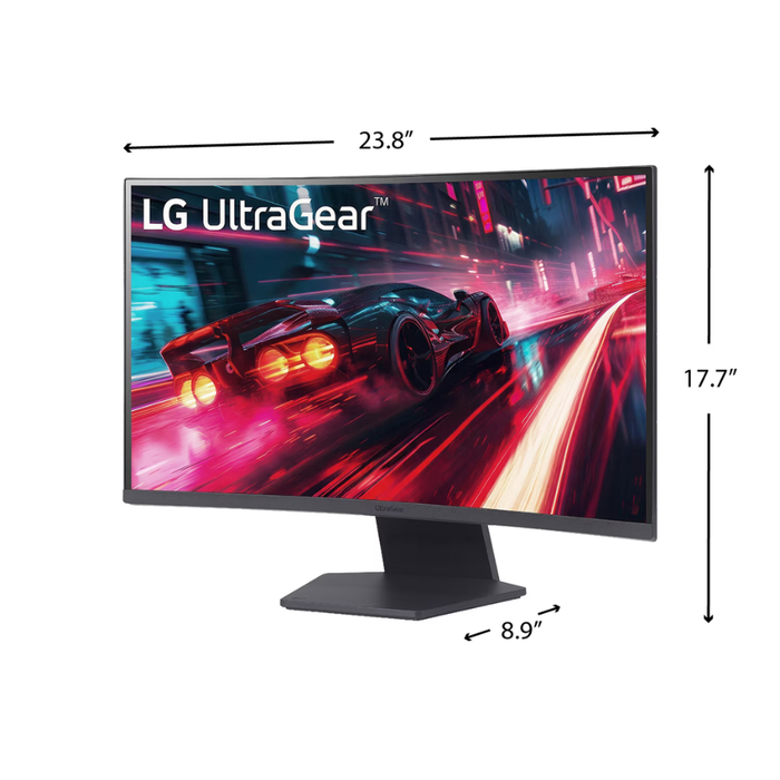 LG UltraGear 27" (27GS60QN-B) Curved QHD 180Hz VA Gaming Monitor Black (New)