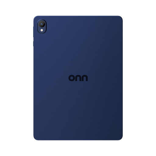 11-inch Android tablet, dark navy back panel with onn logo