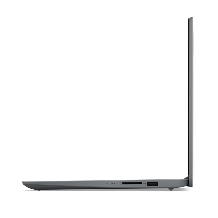 Cosmic blue 14-inch Lenovo laptop side profile with power and USB ports