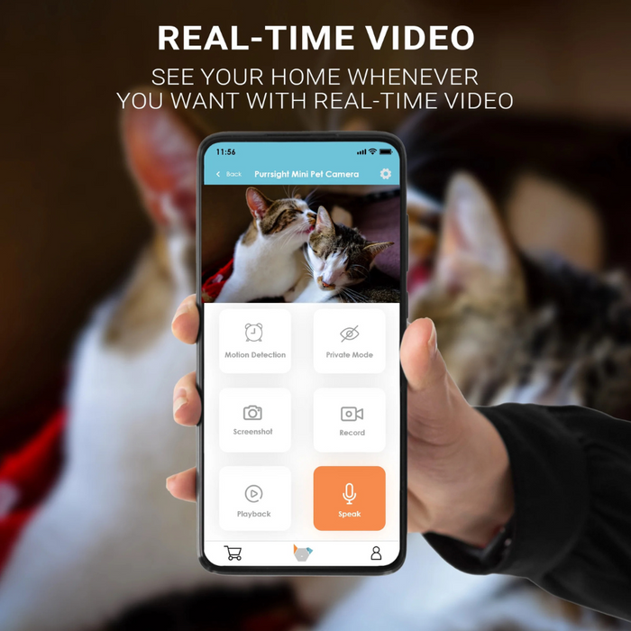 Instachew PurrSight Mini (IC137W) Pet Camera, Indoor Security Camera White (NEW