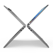 Lenovo Luna Grey 2-in-1 laptop, crossed hinge view