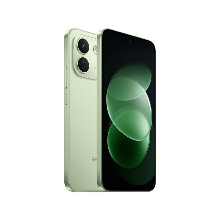 Mint green Xiaomi Redmi Note Pro Max smartphone, angled front and side view