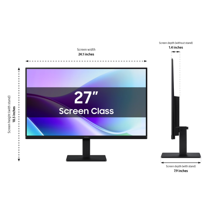 Samsung 27" S3 S32GF (LS27F322GANXZA) FHD IPS 120Hz Monitor Black (New)