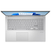 ASUS Vivobook Go laptop keyboard deck, cool silver keys and large touchpad