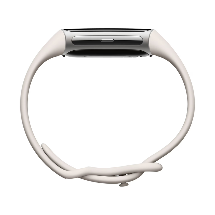 Light gray fitness tracker with black sensor module