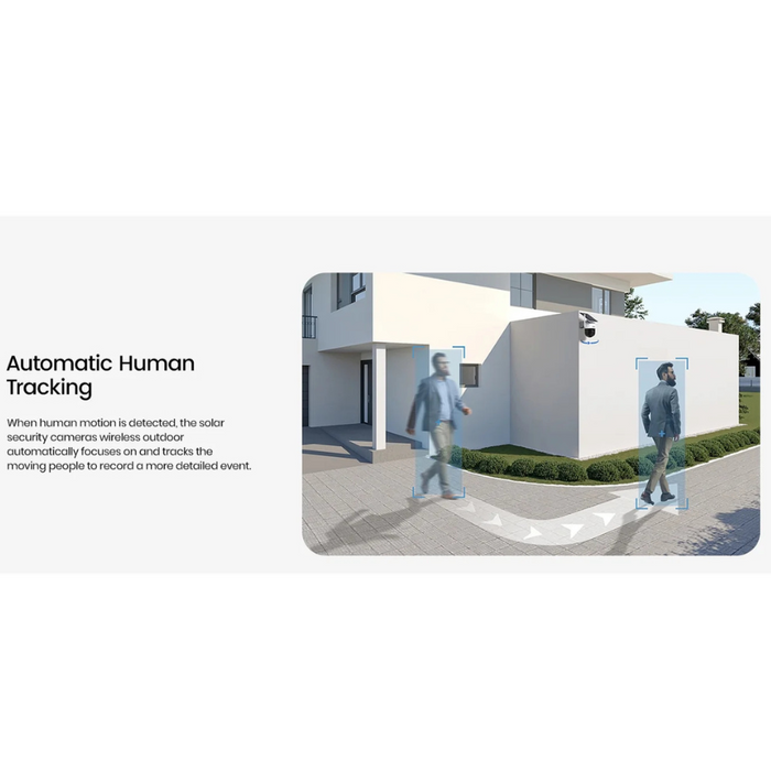 Aosu (C9C2CA11) 2K Wi-Fi Outdoor AI-Smart Solar Security Camera White (NEW)