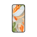 Google Pixel 9 Pro smartphone in Porcelain, front with colorful abstract wallpaper