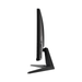 Black gaming monitor side profile with slim display and triangular stand