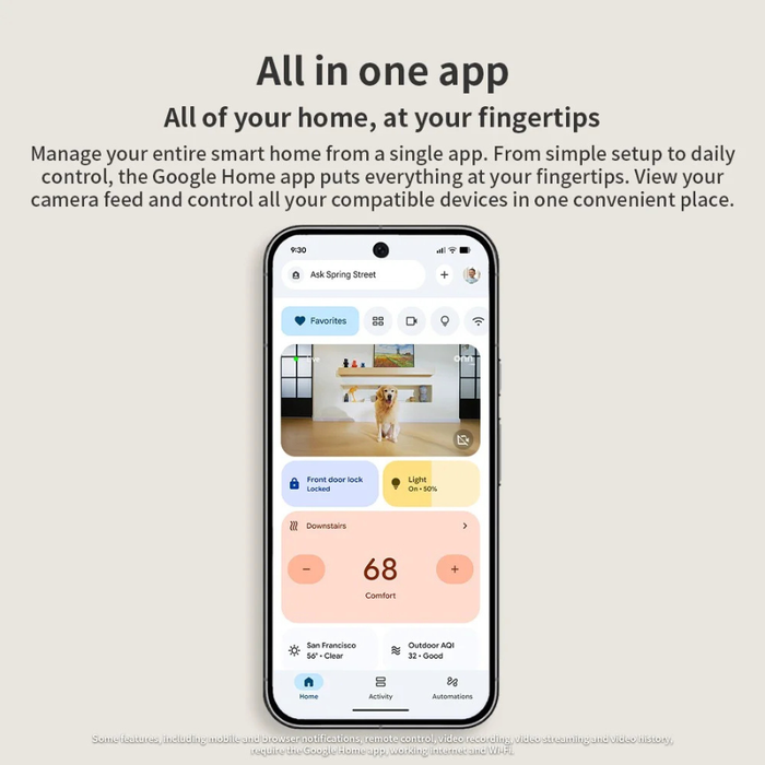 Onn Wired Indoor Security Camera White (NEW)