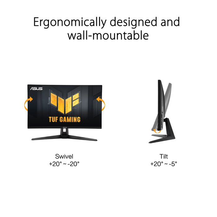 ASUS TUF 27" (VG27AQ3AZ) 180Hz Gaming Monitor QHD (2560x1440) Black (New)