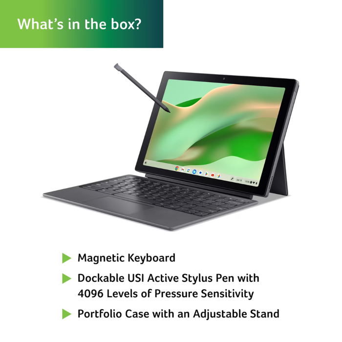 Acer Chromebook Tab 311 11” Tablet & Laptop 128GB/8GB RAM ChromeOS Silver (New)