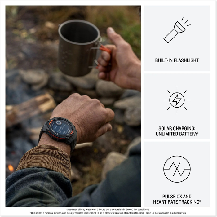 Garmin Instinct 3 50mm Solar Charged Display (New)