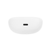 White JBL Tune Beam charging case with USB-C charging port