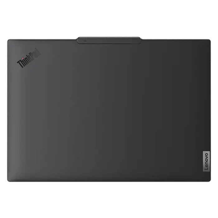 Lenovo ThinkPad T14s laptop back cover in dark gray/black with ThinkPad logo