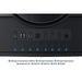 Gaming monitor I/O ports panel with USB, HDMI, headphone out, and power connectors.