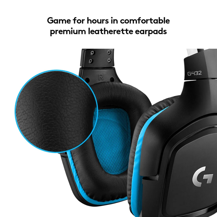 Logitech G432 Wired Gaming Headset Black (NEW)