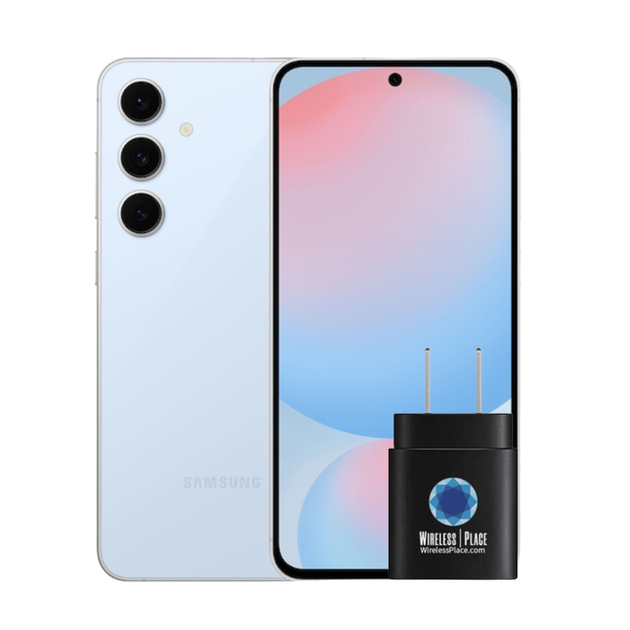 Samsung Galaxy S24 FE 5G (S721B) GSM Unlocked International Version with 45W USB C Wall Charger (NEW)