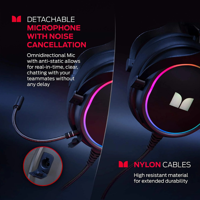 Monster Digital Alpha 7.1 RGB Illuminated Gaming Headset Black (NEW)