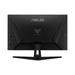 Black gaming monitor back view with ASUS marking and centered stand mount