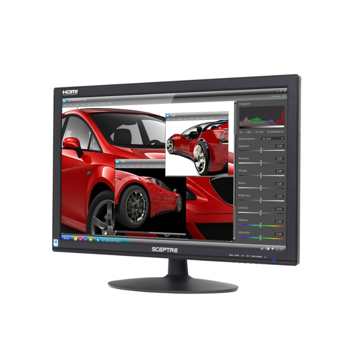 Sceptre 24" (E248W-19203S) 75Hz Full HD 1080P LED Monitor Brushed Black (New)