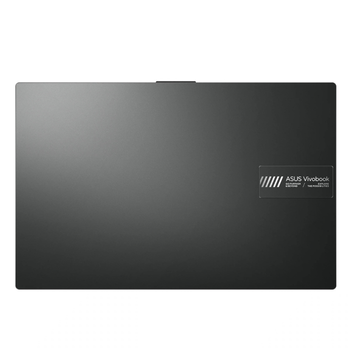 Rückseite Vivobook Go 15, dunkles Deckel-Design, ASUS Vivobook Logo