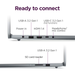 IdeaPad Slim 3i laptop ports: USB-A, USB-C, HDMI, and headphone/mic combo