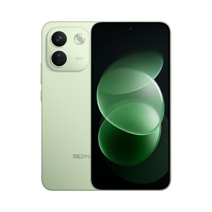Mint green Xiaomi Redmi Note Pro Max smartphone, front and back view