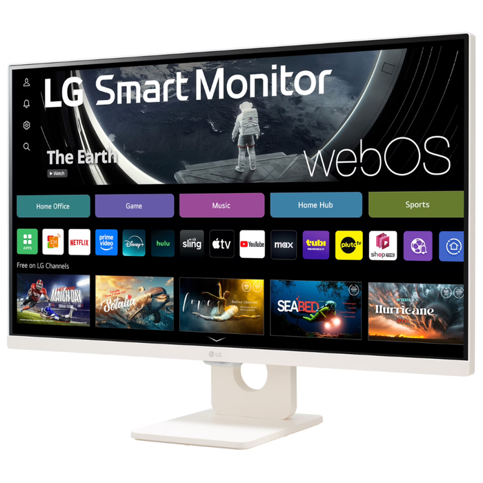 LG 27" (27U55WSA-W.AUS) FHD IPS Smart Monitor 100Hz White (New)