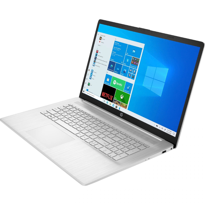 Natural Silver 17.3" Laptop mit Tastatur, Windows 11 Desktop und App-Kacheln