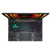 Cyborg Gaming-Laptop: beleuchtete Tastatur in Grün/Blau/Violett, Bildschirm mit Emblem