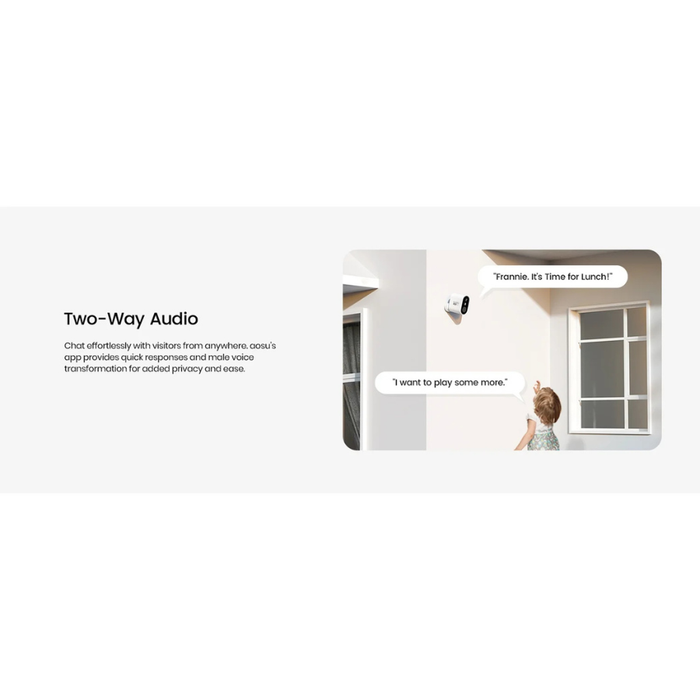 AOSU (C6S2AH11) 3K 5.0-MP Outdoor WirelessCam System White (NEW)