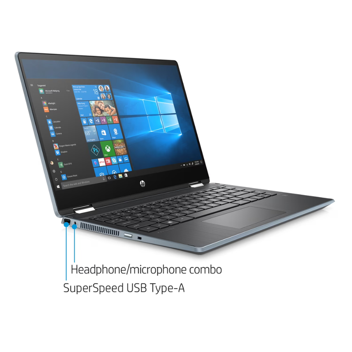HP Pavilion x360 14" 2 in 1 Touchscreen Laptop 512GB/8GB RAM Windows 10 Cloud Blue (New)