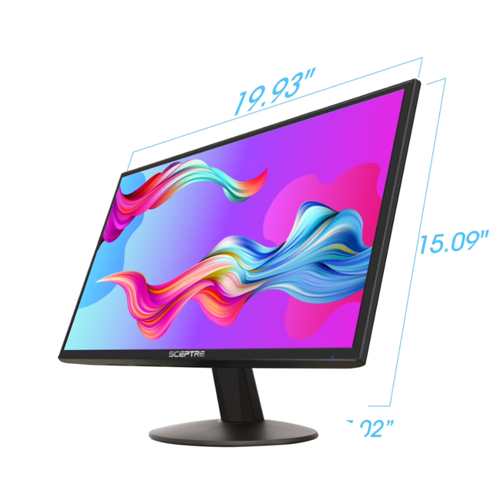 Sceptre 20" (E205W-1600) 1600x900 HDMI VGA 75hz 5ms LED Monitor Black (New)