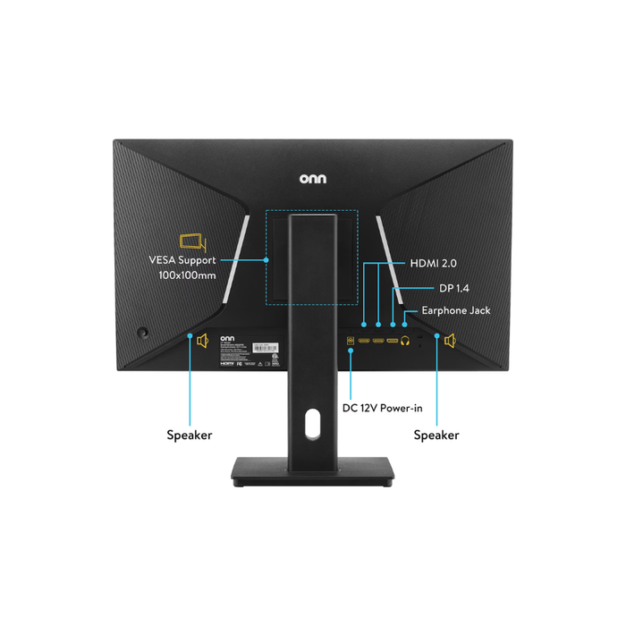 Onn 27" Gaming Monitor FHD (1920 x 1080p) 240Hz 1ms AMD FreeSync with Cables Black (New)