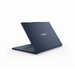 Cosmic Blue Lenovo laptop with lid closed, Lenovo logo centered on the back