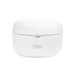 White JBL Tune Beam charging case with side buttons and JBL logo