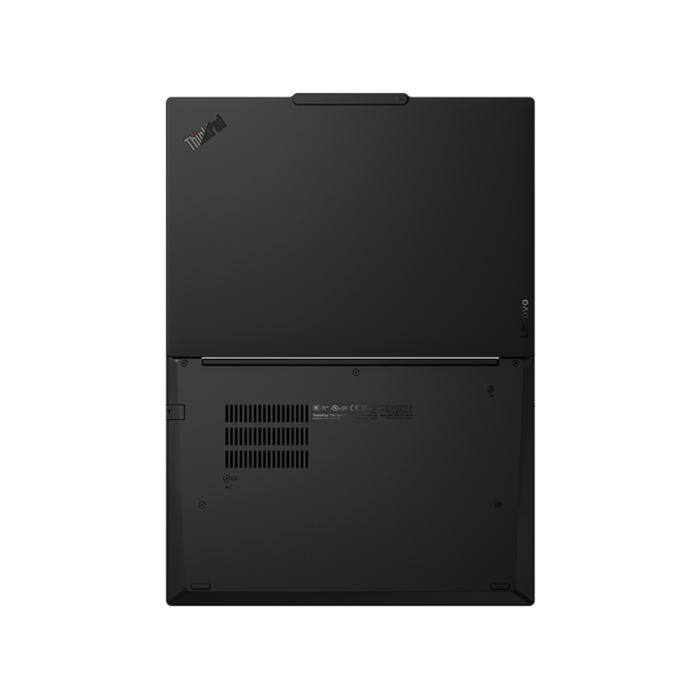 Lenovo ThinkPad T14 Gen 7 black laptop back cover with vents and labels