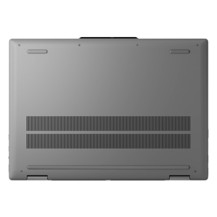 Lenovo Luna Grey 2-in-1 laptop underside with vent grilles and feet