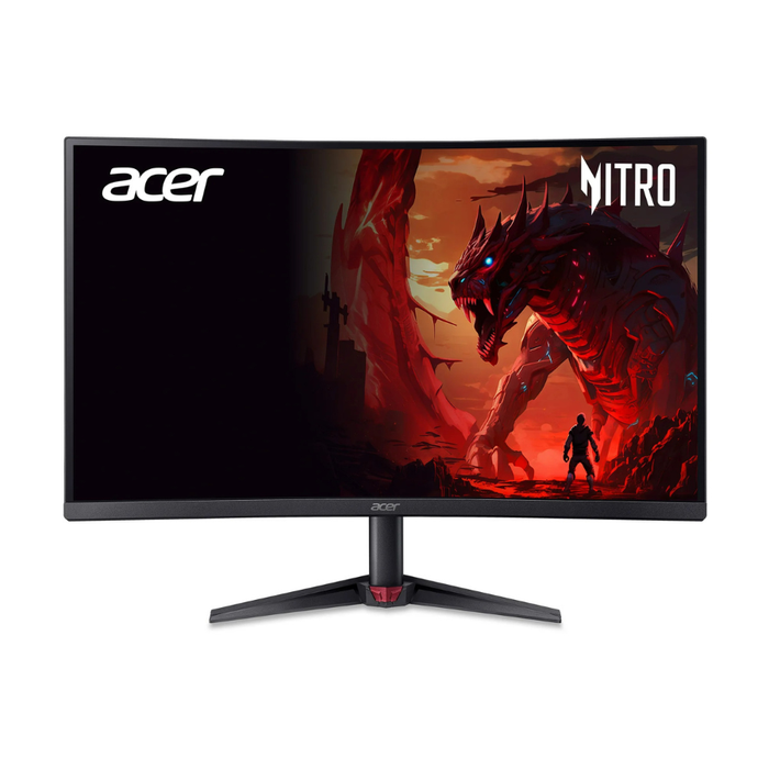 31.5" gaming monitor (black) with stand and on-screen gaming artwork